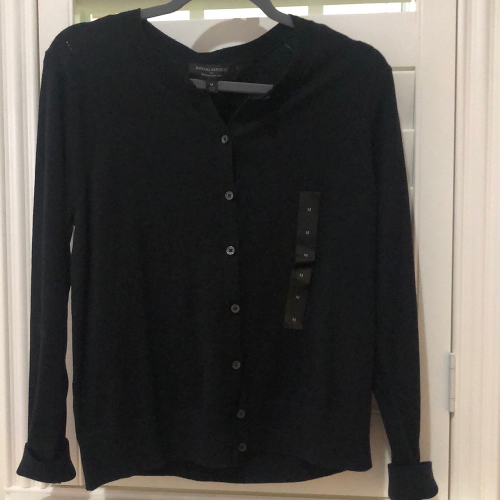 Banana Republic black cardigan sweater